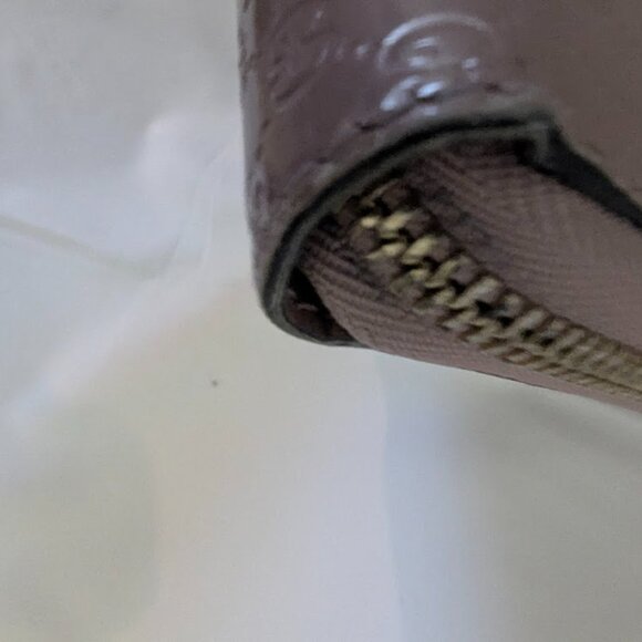 Gucci Light Pink Metallic GG Wallet with Bow Charm Accents with Box - Picture 7 of 7